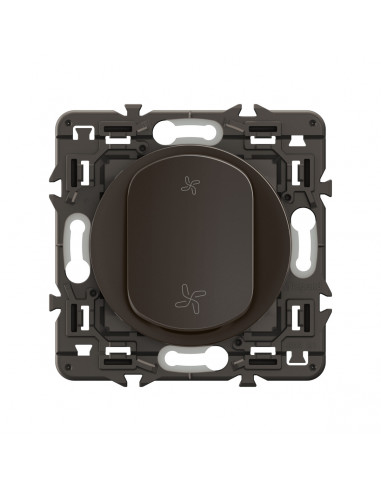 Poussoir VMC Céliane enjoliveur Noir et support LEGRAND CZ6031