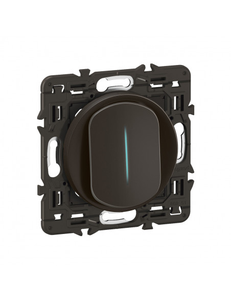 Interrupteur témoin Céliane 10AX enjoliveur Noir, support et voyant LEGRAND CZ7001