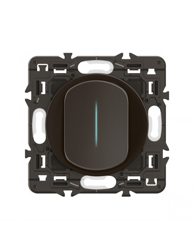 Interrupteur témoin Céliane 10AX enjoliveur Noir, support et voyant LEGRAND CZ7001