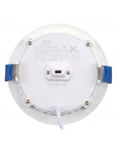 FLAT LED 8W 3CCT BLANC  ARIC 51576
