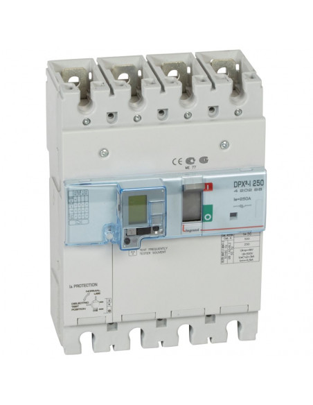 Interrupteur à déclenchement libre DPX³-I250 4 Pôles avec différentiel 250A LEGRAND 420298