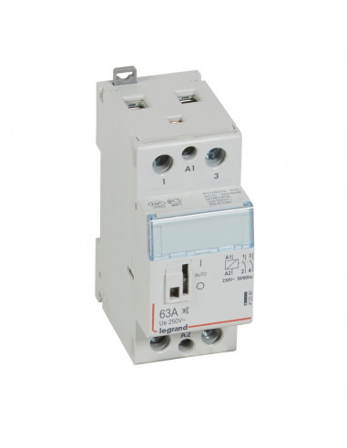 Contacteur de puissance CX3 2 pôles 230V 2F 63A Silencieux LEGRAND 412560