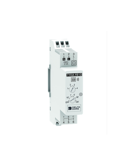 Récepteur modulaire radio 1 voie éclairage ON/OFF - Minuterie Tyxia 4910  DELTA DORE 6351386