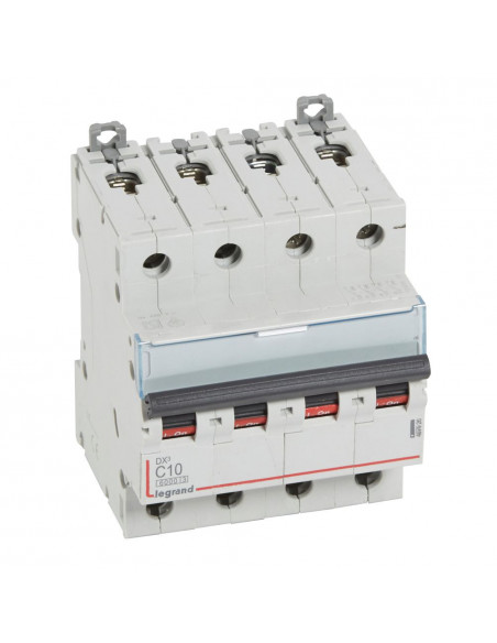 Disjonteur DX3 Tétrapolaire Coube C 10A 4 modules LEGRAND 407896