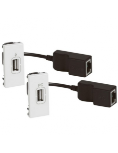 Amplificateur USB Blanc Mosaic LEGRAND 078748 2