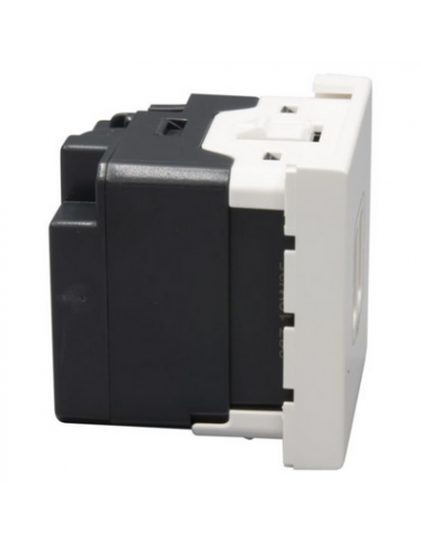 Alimentation USB 230 V / 5 V 2 ports 2 modules blanc LEGRAND Mosaic 077594