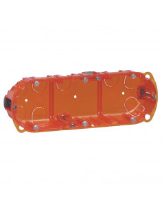 Boîte multi-matériaux Batibox 3 postes 6 à 8 modules montage vertical ou horizontal profondeur 40mm LEGRAND 080103