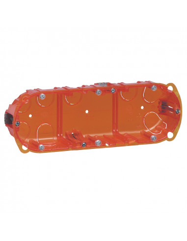 Boîte multi-matériaux Batibox 3 postes 6 à 8 modules montage vertical ou horizontal profondeur 40mm LEGRAND 080103