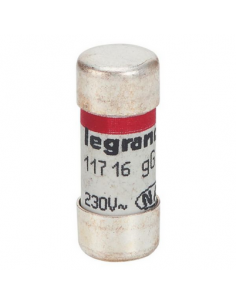 Cartouche cylindrique domestique 10,3x25,8mm avec voyant 16A LEGRAND 011716