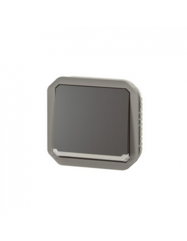 Interrupteur bipolaire étanche Plexo 10AX 250V IP55 IK08 avec enjoliveur anthracite LEGRAND 069827L