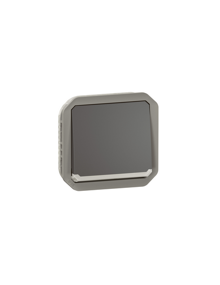 Interrupteur bipolaire étanche Plexo 10AX 250V IP55 IK08 avec enjoliveur anthracite LEGRAND 069827L