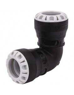 Raccord coude Polypropylène À emboîter Femelle/Femelle D.40mm PLASSON 1005040