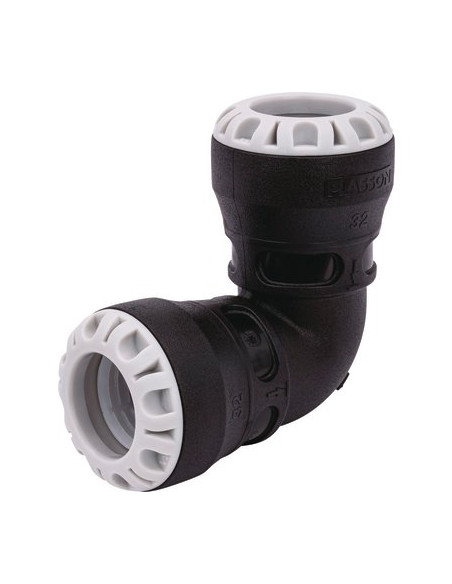 Raccord coude Polypropylène À emboîter Femelle/Femelle D.40mm PLASSON 1005040