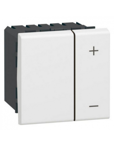 Interrupteur variateur pour ballast 1V à 10V Mosaic 2 modules avec neutre blanc LEGRAND 078404
