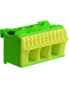 Bornier terre sans vis 11x4mm2 + 3x25mm2 HAGER KN14E
