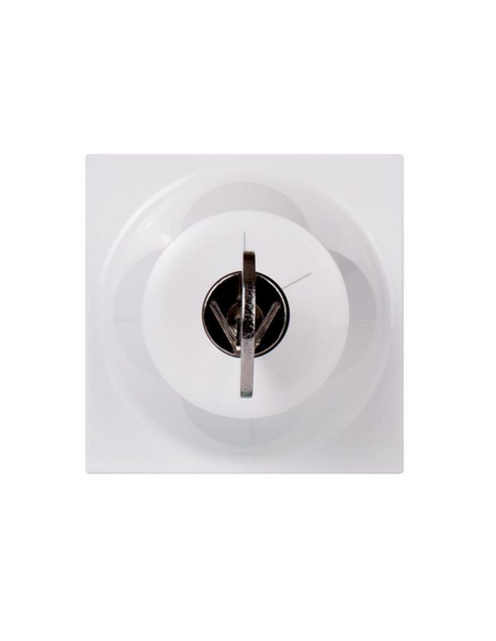 Interrupteur à clé RONIS n°601 Mosaic 2 modules avec 2 positions par contact inverseur 6A 250V blanc LEGRAND 077072