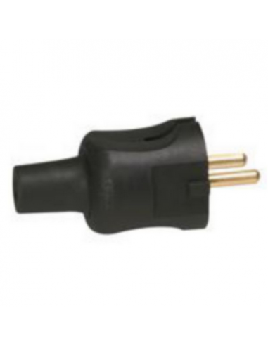 Fiche caoutchouc 2 Pôles 16A noir LEGRAND 050181