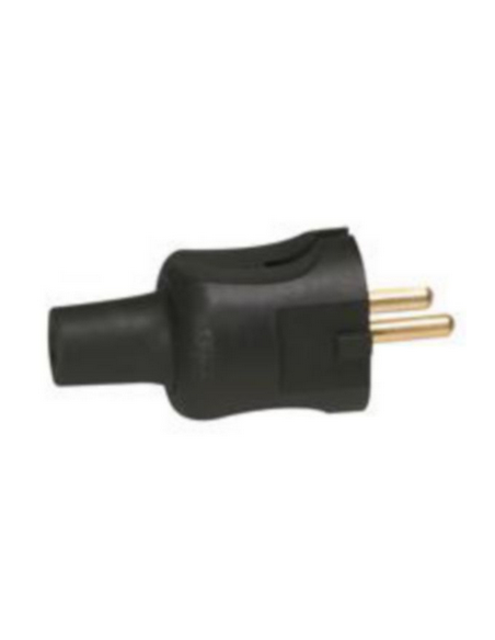 Fiche caoutchouc 2 Pôles 16A noir LEGRAND 050181
