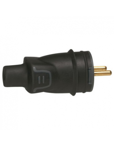 Fiche borne à vis 2P+T 16A IK08 IP44 à sortie droite LEGRAND 050445