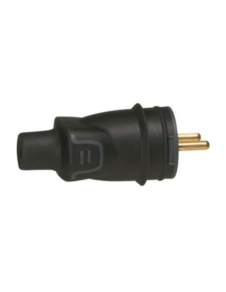 Fiche borne à vis 2P+T 16A IK08 IP44 à sortie droite LEGRAND 050445