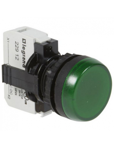 Voyant lumineux Osmoz complet IP69 vert 12V à 24V alternatif ou continu LEGRAND 023772