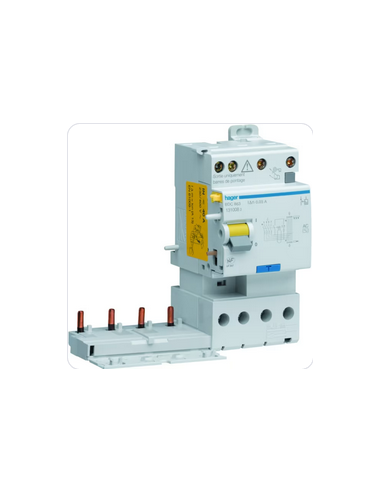 Bloc différentiel double sortie 4 Pôles 63A 30mA type AC HAGER BDC863