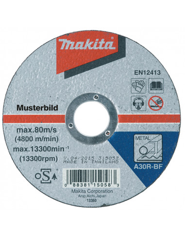 Disque à tronçonner métal pour meuleuses 125x22,23MM 2,5MM A30R MAKITA A-85313