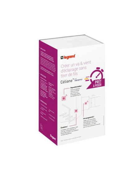 Prêt-à-Poser connectable Céliane : créer un va-et-vient sans micromodule avec commande sans fils Blanc LEGRAND CB0404