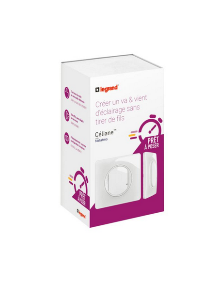 Prêt-à-Poser connectable Céliane : créer un va-et-vient sans micromodule avec commande sans fils Blanc LEGRAND CB0404