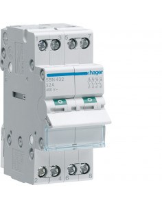 Interrupteur modulaire 4 pôles 32A HAGER SBN432 2