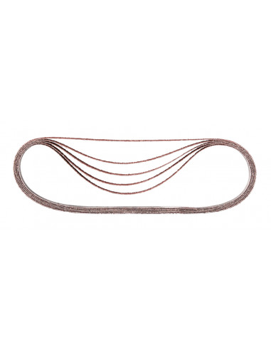 5 Bandes abrasives 13x533 mm pour bois métal (qualité standard) Grain 80 MAKITA P-43343
