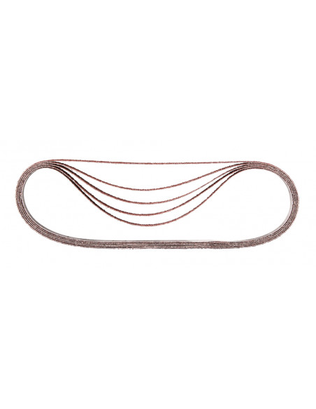 5 Bandes abrasives 13x533 mm pour bois métal (qualité standard) Grain 80 MAKITA P-43343