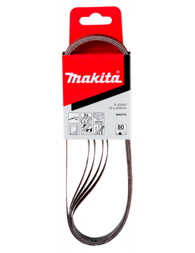 5 Bandes abrasives 13x533 mm pour...