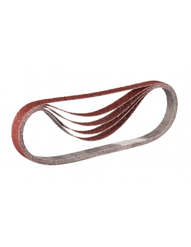 5 Bandes abrasives 13x533 mm pour bois métal (qualité standard) Grain 80 MAKITA P-43343