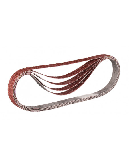 5 Bandes abrasives 13x533 mm pour bois métal (qualité standard) Grain 80 MAKITA P-43343