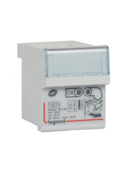 Cassette de remplacement pour parafoudre références 003971 et 003973 ICC10KA LEGRAND 003974