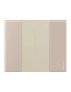 Enjoliveur Living Now pour commande d'éclairage standard ou lumineuse 2 modules sable BTICINO BTKM01M2 2