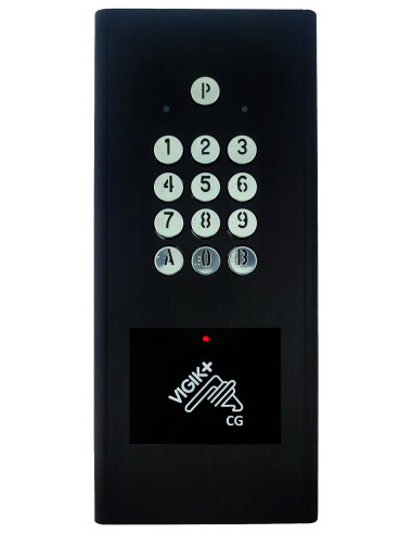 Clavier codé avec lecteur VIGIK+ intégré / gestion T. réel noir 4 semaines HEACTRBKV3 AIPHONE 150063