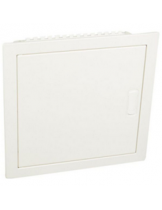 Coffret modulaire encastré 1 rangée 12+2 modules avec porte métal extra plate blanche LEGRAND 001531