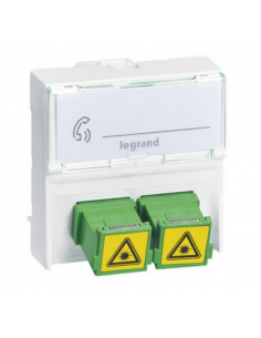 Prise 2 traversées fibre optique SC/APC simplex Mosaic 2 modules blanc LEGRAND 078614 2