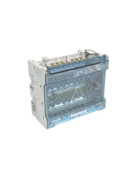 Répartiteur modulaire à barreaux étagés tétrapolaire 100A 10 départs 6 modules LEGRAND 400406