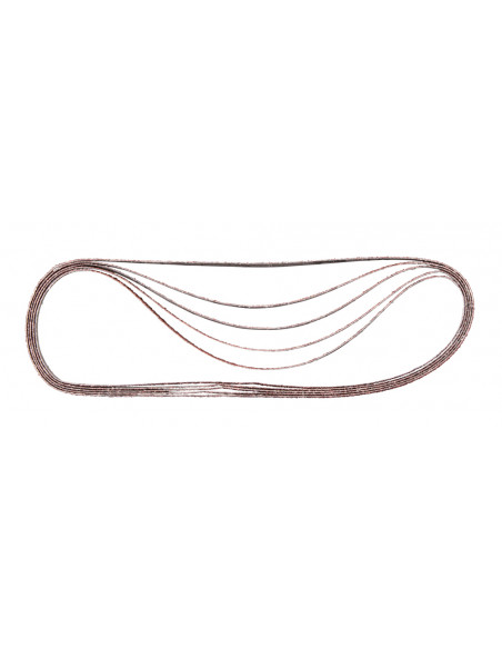 5 Bandes abrasives 6x533 mm pour bois métal (qualité supérieure) Grain 60 MAKITA P-43197