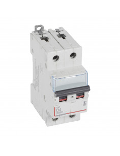 Disjoncteur DX³6000 arrivée haute et départ bas à vis 2 Pôles 230V~ à 400V~ 4A courbe D 2 modules LEGRAND 408011 2