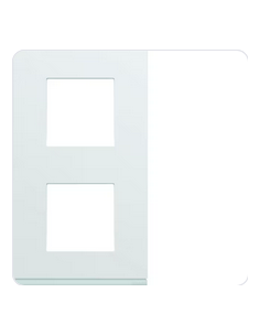 Plaque gallery plastique injecté 2 postes verticale 71mm pure HAGER WXP0042 2