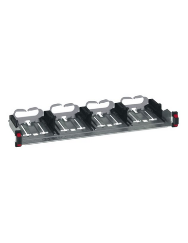 Panneau de brassage droit 19 pouces 1U LCS³ à fixation automatique Soluclip nu à équiper de cassettes LEGRAND 033791