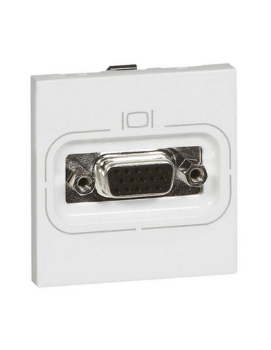 Prise HD 15 femelle à visser Mosaic 2 modules blanc LEGRAND 078757