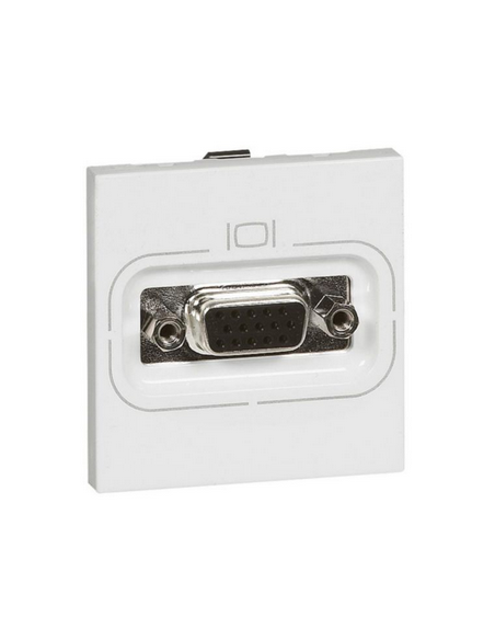 Prise HD 15 femelle à visser Mosaic 2 modules blanc LEGRAND 078757
