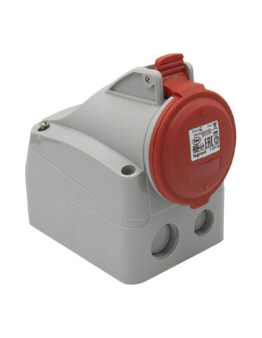 Prise saillie fixe P17 IP44 16A de 380V à 415V 3P+N+T LEGRAND 555159