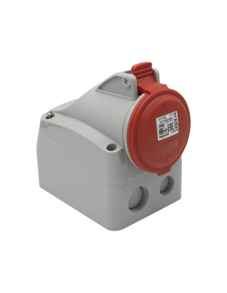 Prise saillie fixe P17 IP44 16A de 380V à 415V 3P+N+T LEGRAND 555159