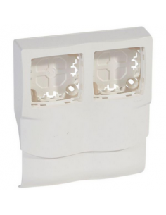 Cadre Appareillage saillie 2 postes pose le long des plinthes DLPlus épaisseur 20mm blanc LEGRAND 031451